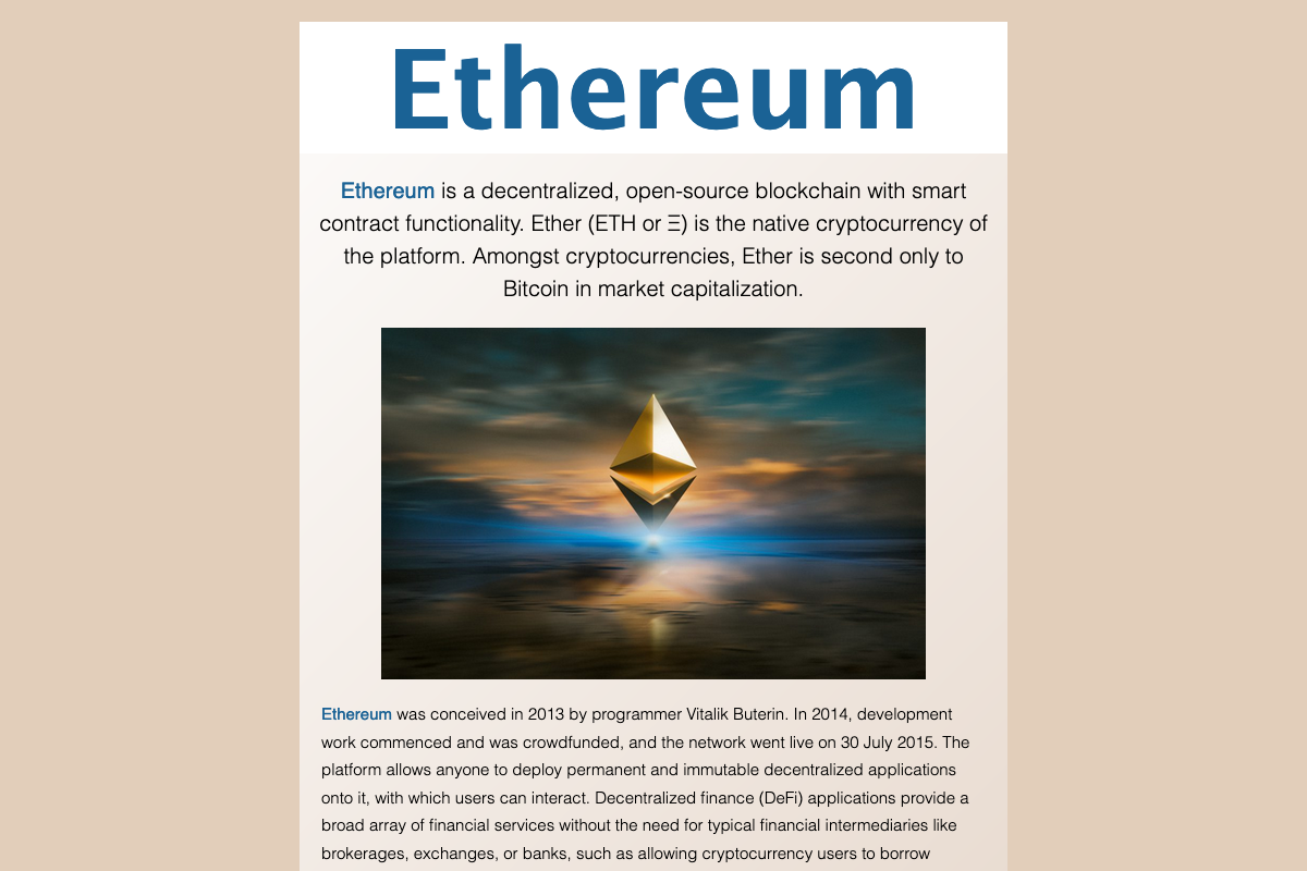 Ethereum project